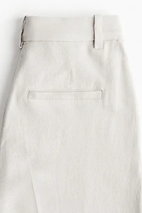 Pantalon large en lin mélangé