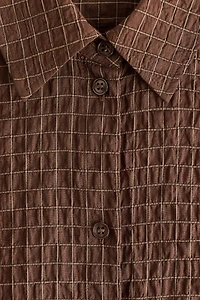 Seersucker shirt with scarf