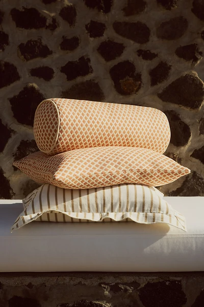 Housse de coussin en lin mélangé