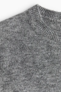 MAMA Short-Sleeved Fine-Knit Top