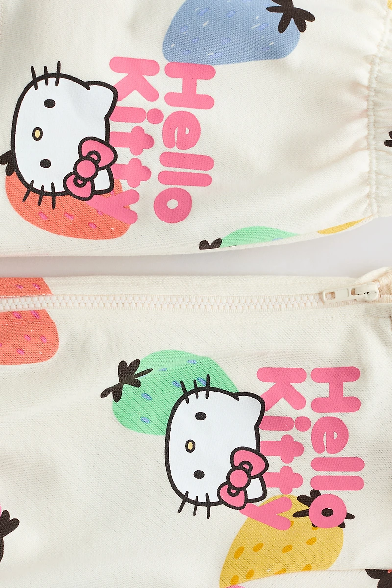 2-Piece Printed Sweatshirt and Sweatshorts Set