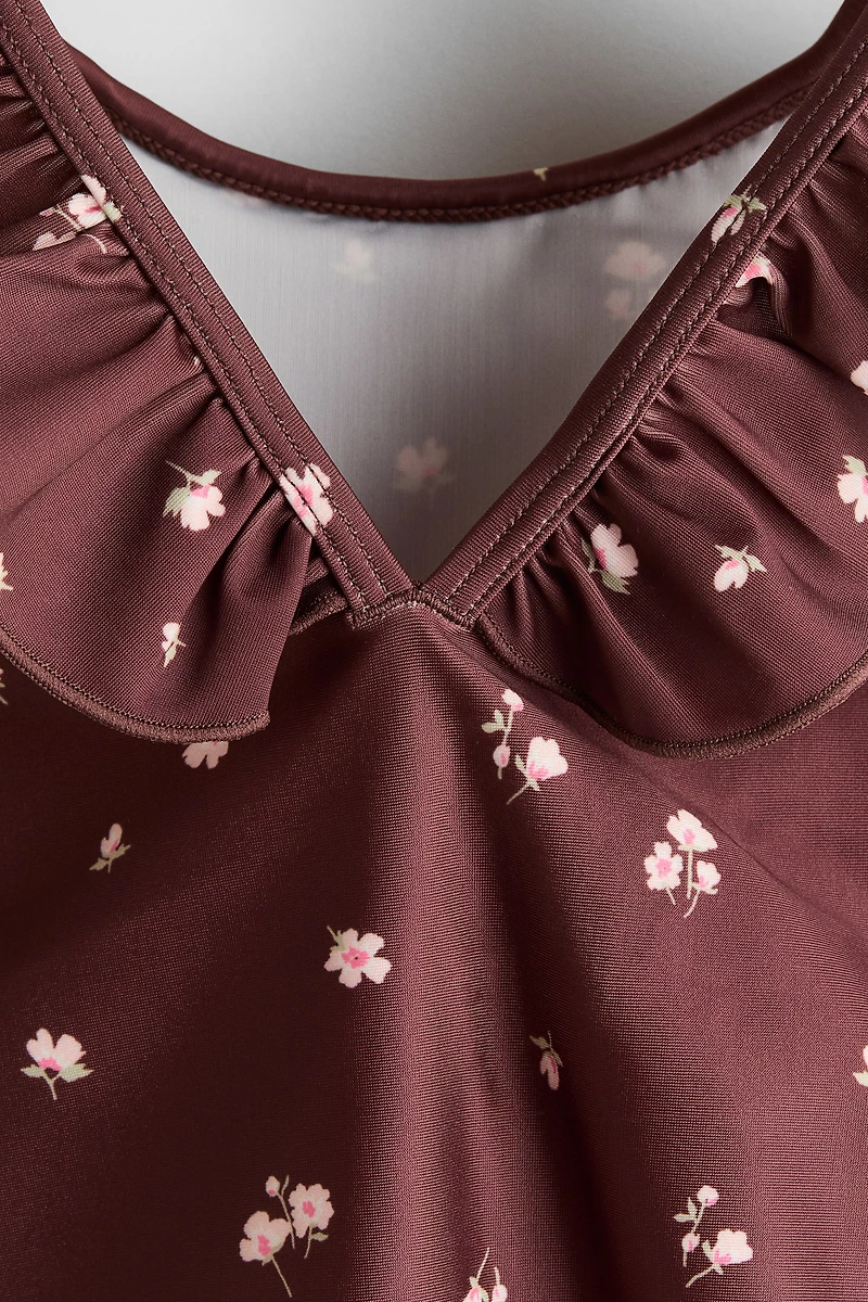 Frill-trimmed swimsuit