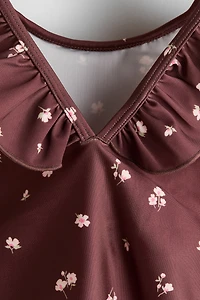 Frill-trimmed swimsuit