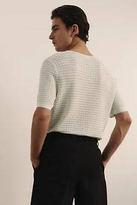 Slim-Fit Knit T-Shirt