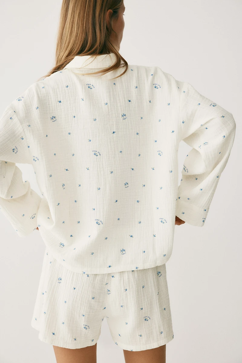 Pajama Shirt and Shorts