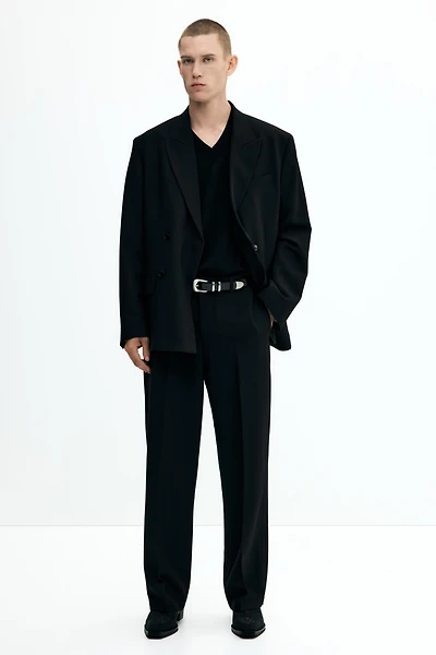 Pantalon chic scintillant ample