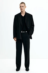 Pantalon chic scintillant ample