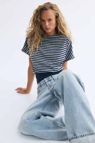 Boat-Neck Cotton Top