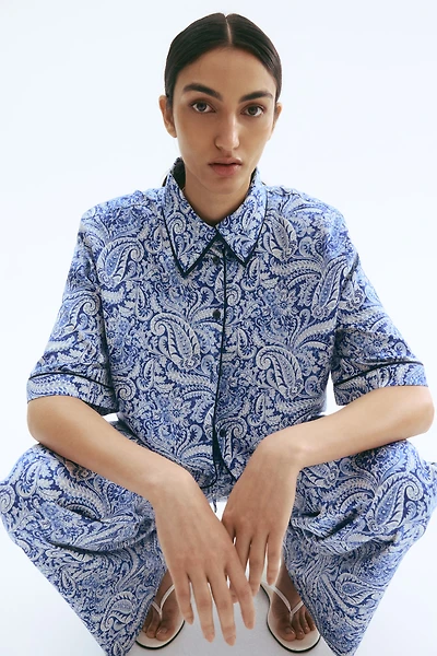 Printed Satin Shirt