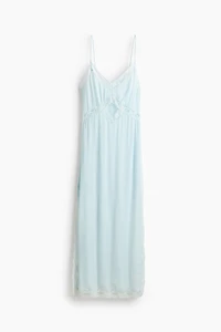 Lace-Trimmed Slip Dress