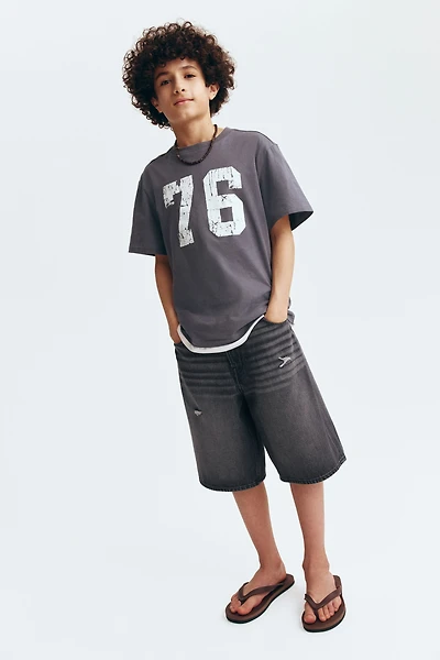 Baggy-Fit Denim Shorts