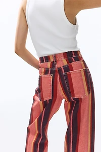 Cotton Denim Pants