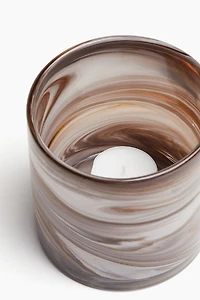 Lanterne à bougie en verre