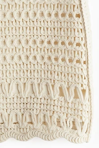Crochet-Look Mini Shorts