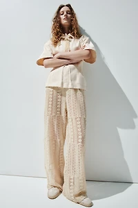 Pantalon en dentelle à cordon de serrage