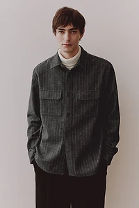 Regular Fit Felted Overshirt
