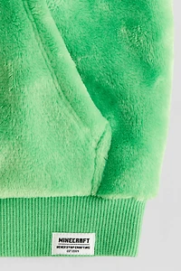 Embroidered-Motif Pile Hoodie