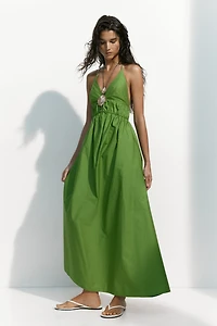 Poplin Halterneck Dress