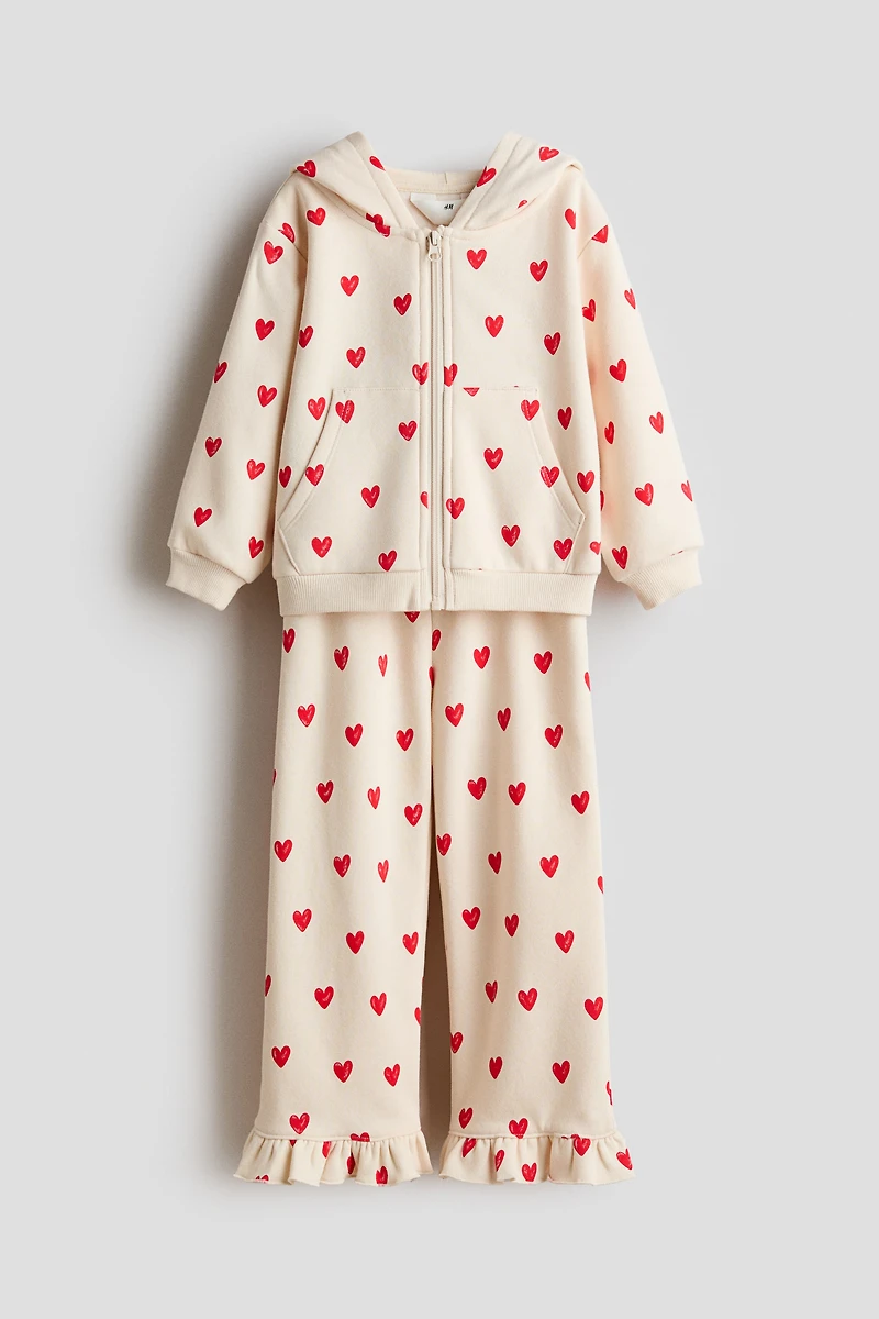 Ensemble 2 pièces en molleton imprimé