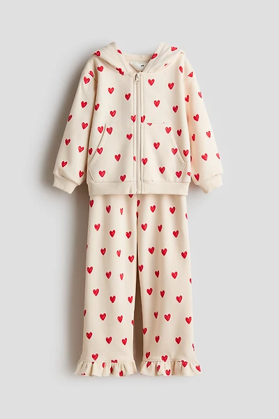 Ensemble 2 pièces en molleton imprimé