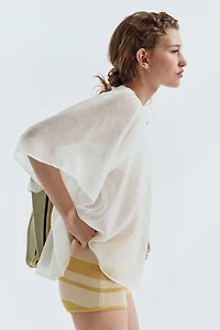 Blouse à manches papillon