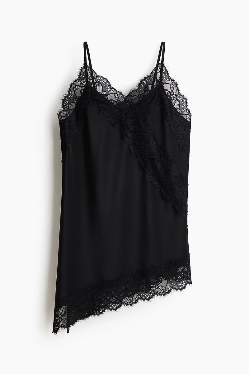 Lace-Detail Jersey Camisole Top