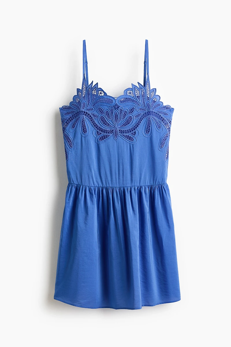 Embroidered Strappy Dress