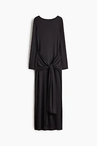 Tie-Detail Jersey Dress