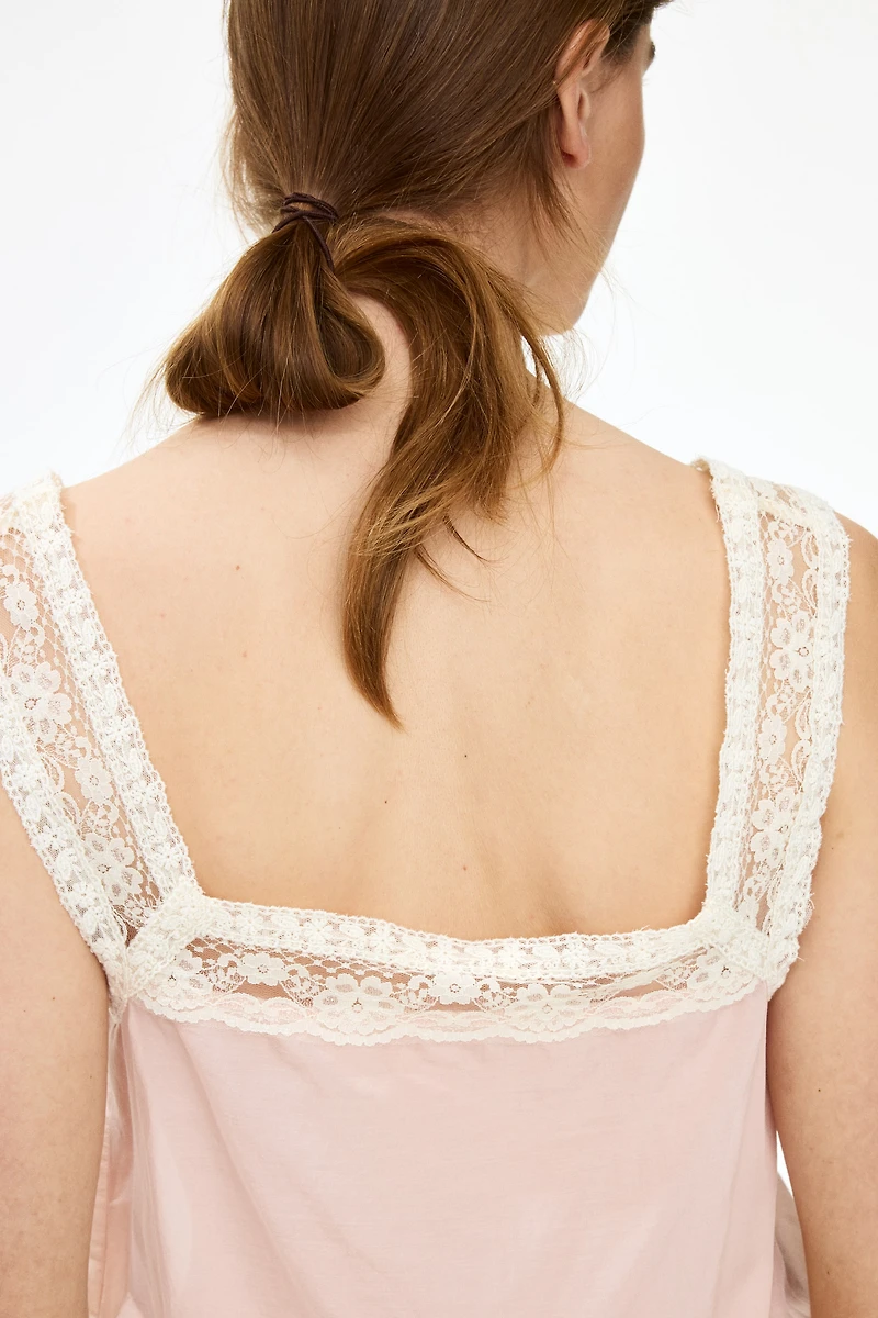 Embroidered Viscose-Blend Top