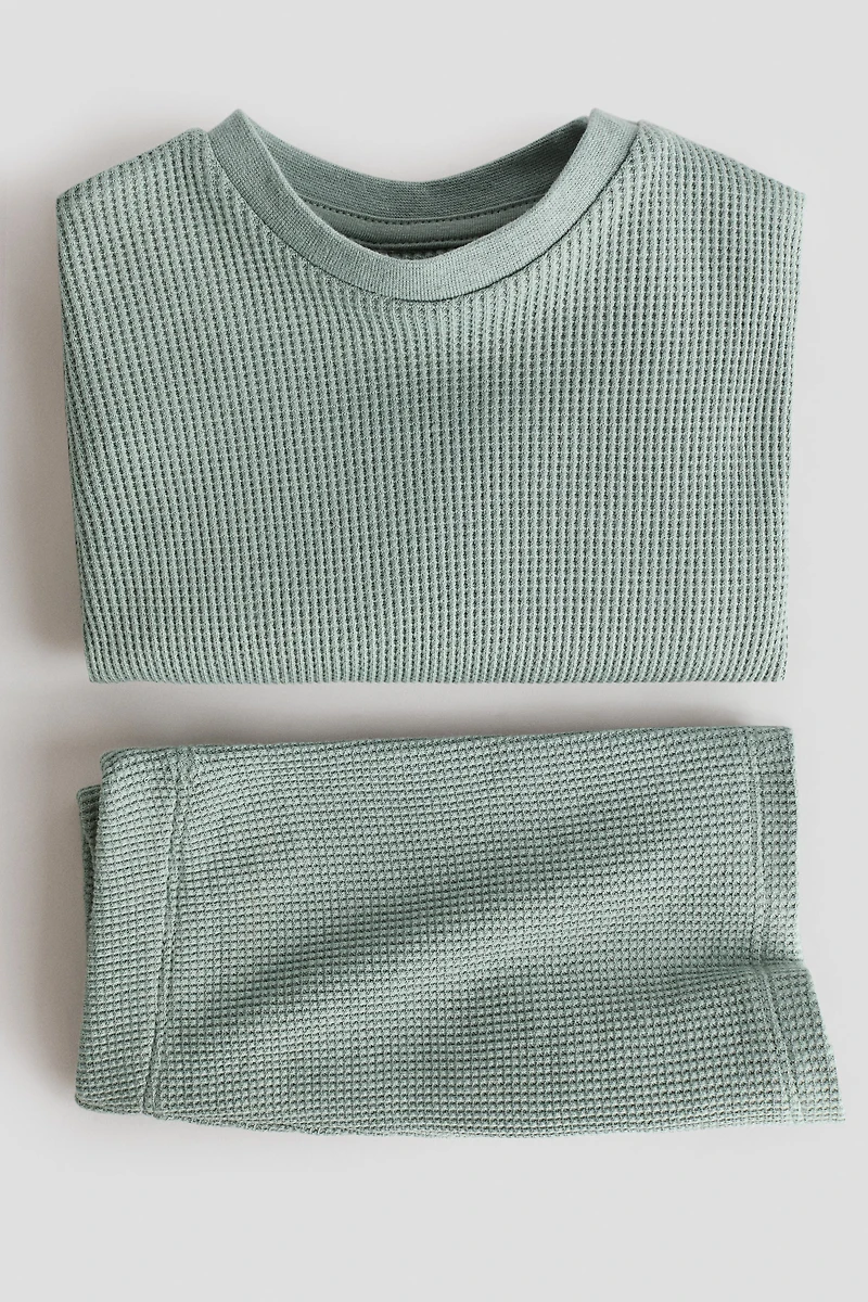 2-piece Waffled Cotton Set