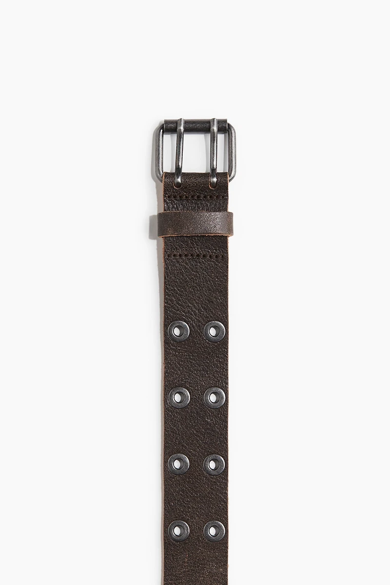 Grommet Leather Belt