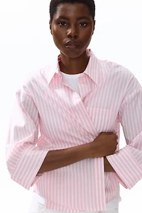 Chemise courte en popeline