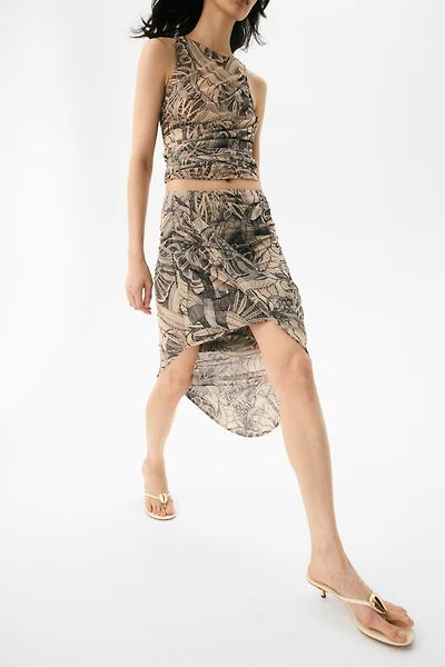Asymmetric Mesh Skirt