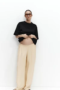 MAMA Pantalon à cordon en lin mélangé