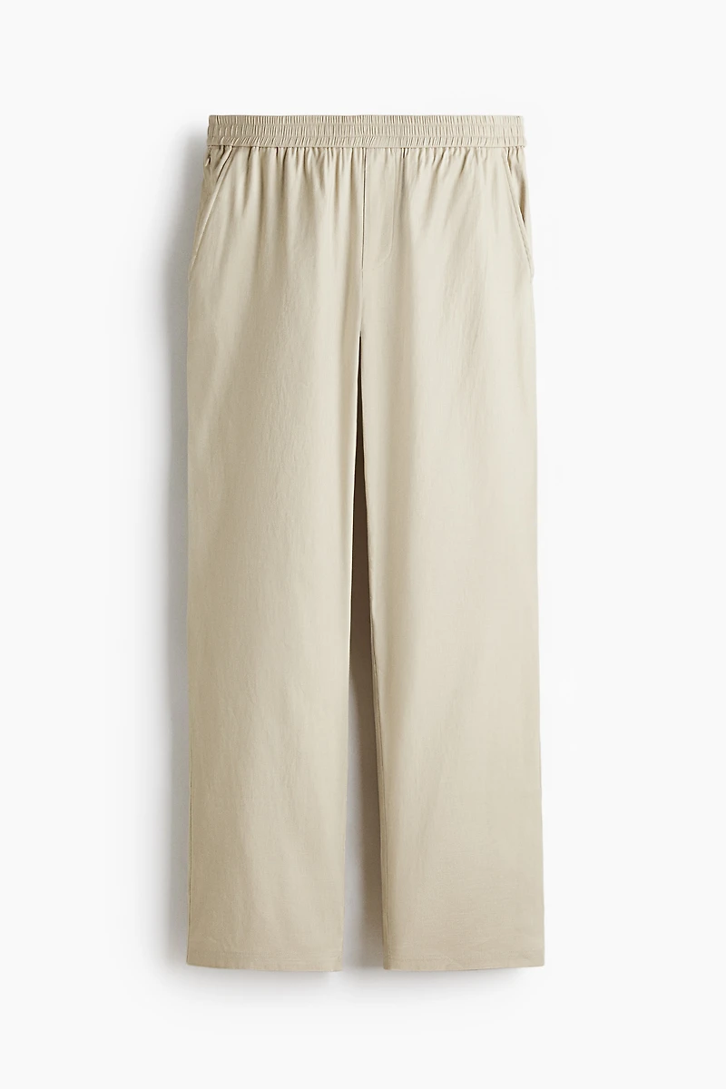 Easy Care Loose-Fit Linen-Blend Pants