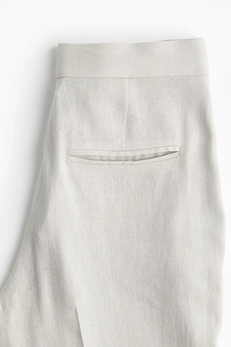 Pantalon bottillon en lin mélangé