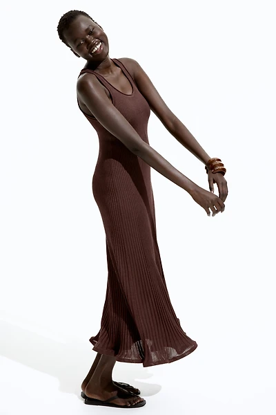 Silk-Blend Maxi Dress