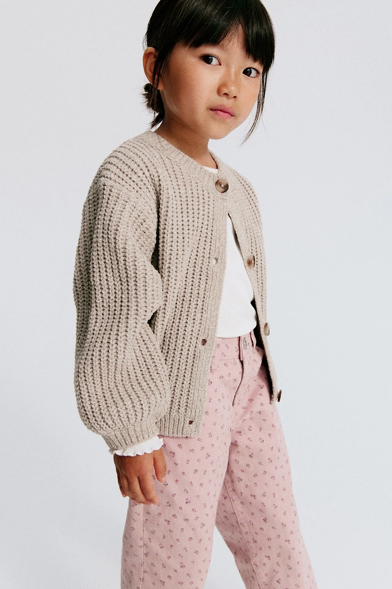 Cotton Twill Barrel-Leg Pants