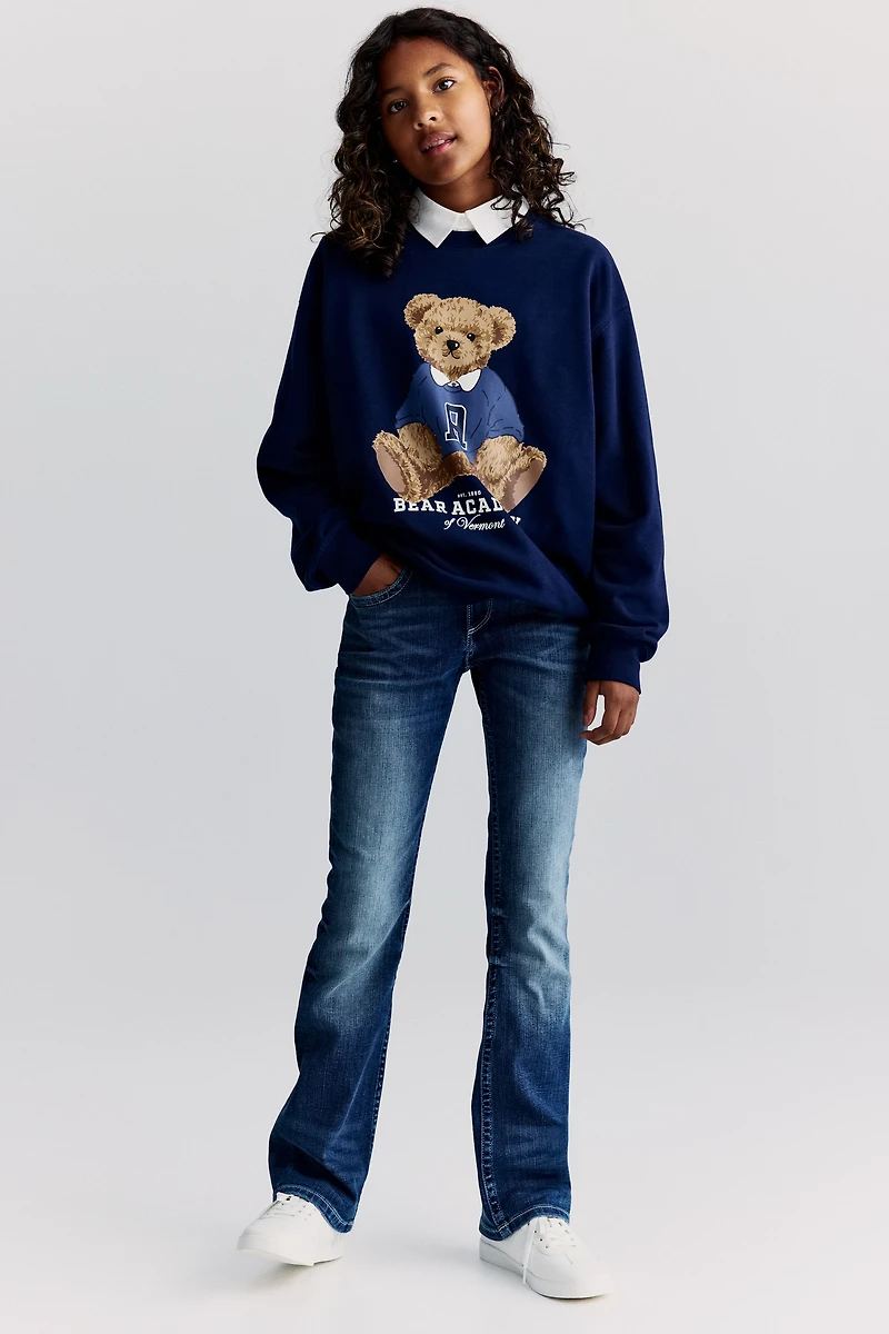 Bootcut Leg Low Jeans