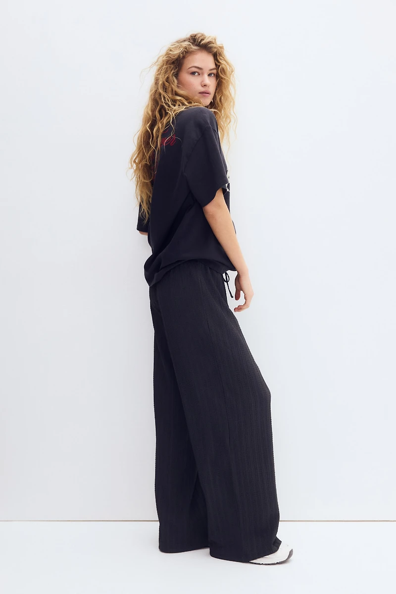 Textured Jersey Drawstring Pants