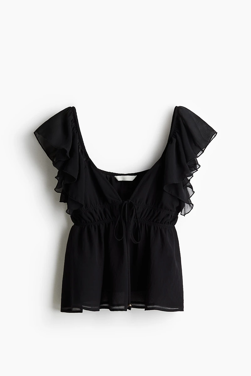 Flutter-Sleeved Top