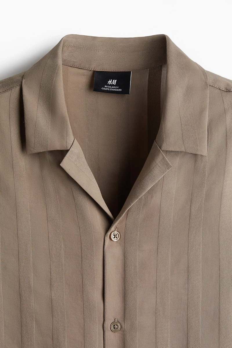 Regular Fit Textured-Weave Resort Shirt