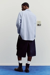 Oversized-Fit Seersucker Shirt