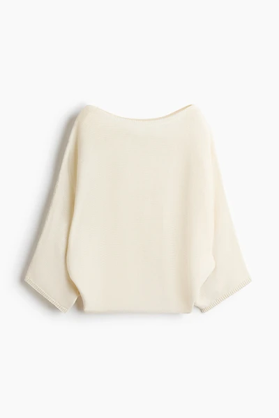 Batwing-Sleeved Sweater