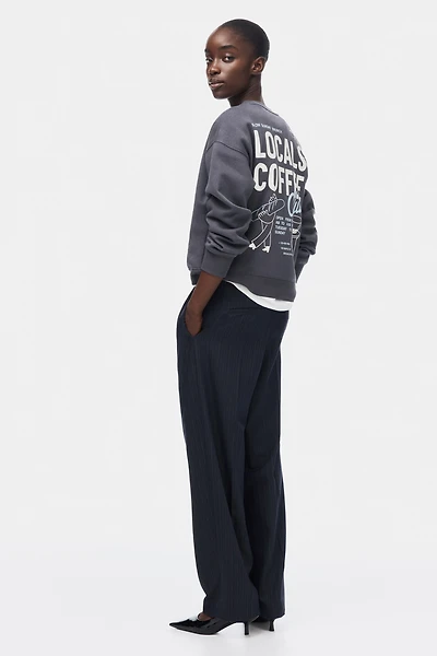 Sweatshirt with Text Motif