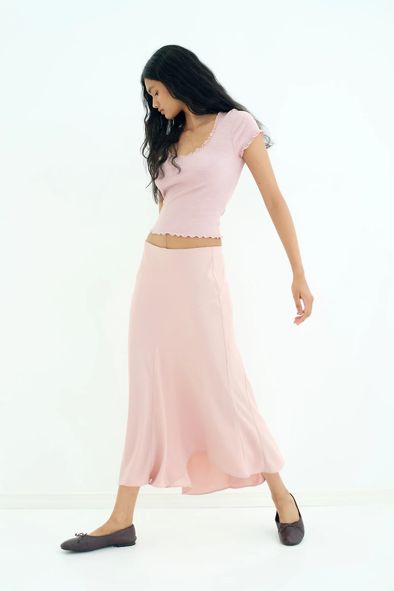 Asymmetric Midi Skirt