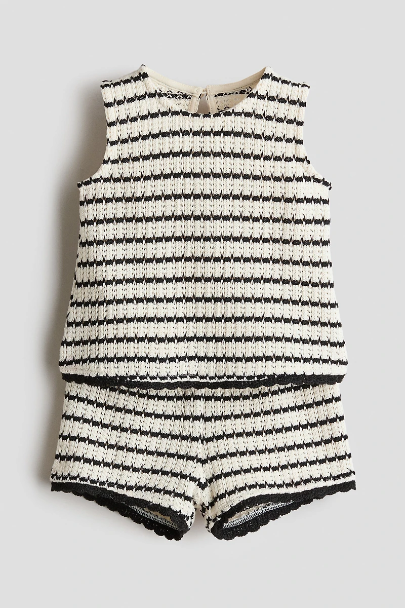 2-Piece Textured-Knit Set