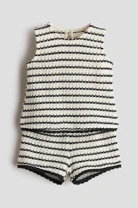 2-Piece Textured-Knit Set