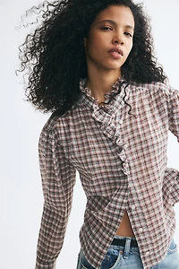 Ruffle-Trimmed Blouse