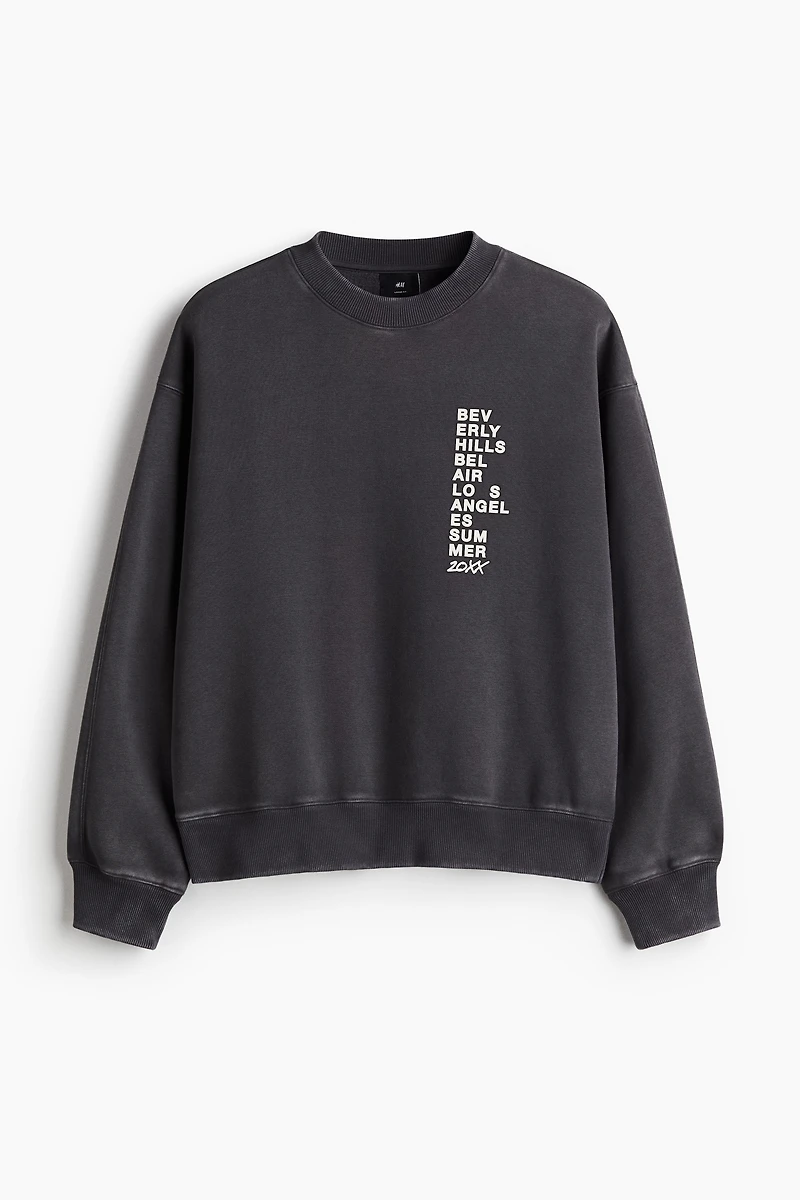 Loose-Fit Printed Sweatshirt